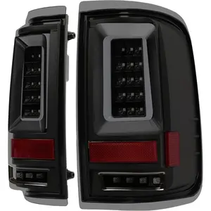 Tail Lights Pair Compatible with 2004-2008 Ford F150 Pickup LED Tube Bar Rear Taillights Tail Rear Lamp Brake Signal Black Housing & Smoke Lens Replacement for 5L3Z13405CA 5L3Z13404CA