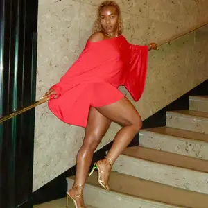 Women's Two-Piece Long Sleeve Elegant Mini Shirt Set in Black with Flowy Sleeves and Ruched Detail