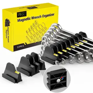 50 count  Wrench Organizer Set for Metal Tool Box,Modular Wrench Holder with Metric&SAE Labels