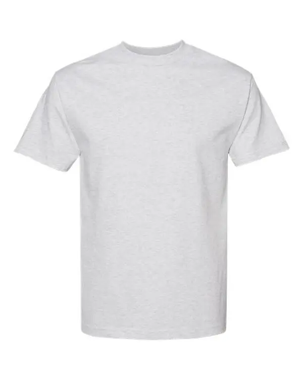 Men's Heavyweight 6.0 oz Cotton Short-Sleeve T-Shirt - Classical Fit, Seamless Tubular Fabric, Preshrunk, Round Neck, Plain, Casual, Machine Washable, Multi-Size, Minimalist Work Uniform Top, Shortsleeve, Heavyweight Cotton