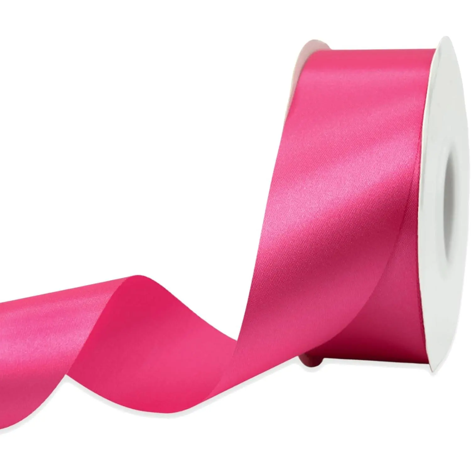 Hot  Ribbon 1-1/2 Inch x 50 Yards Satin Ribbon Single  Ribbon for Crafts  Wrapping Floral Bouquet Weddings and Decorations with Spool