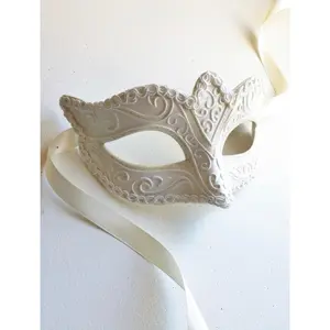 White Masquerade Mask Women