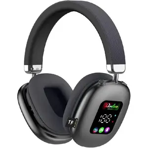 Over Head Headphones Wireless Bluetooth Earphones with LED Digital Display, Lightweight Headset, Deep Bass for Home Office Cellphone PC Ect