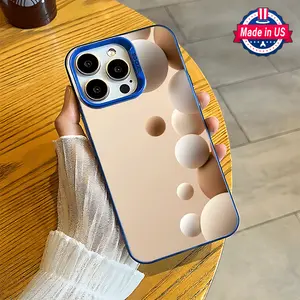 Suitable for iPhone 11 12 13 14 15 16 PRO MAX 14 15 16 PLUS X XR XS MAX,Colored spherical arrangement pattern,Colored Silver Phone Case,Anti-Drop,Lightweight,Gift for women men girls boys