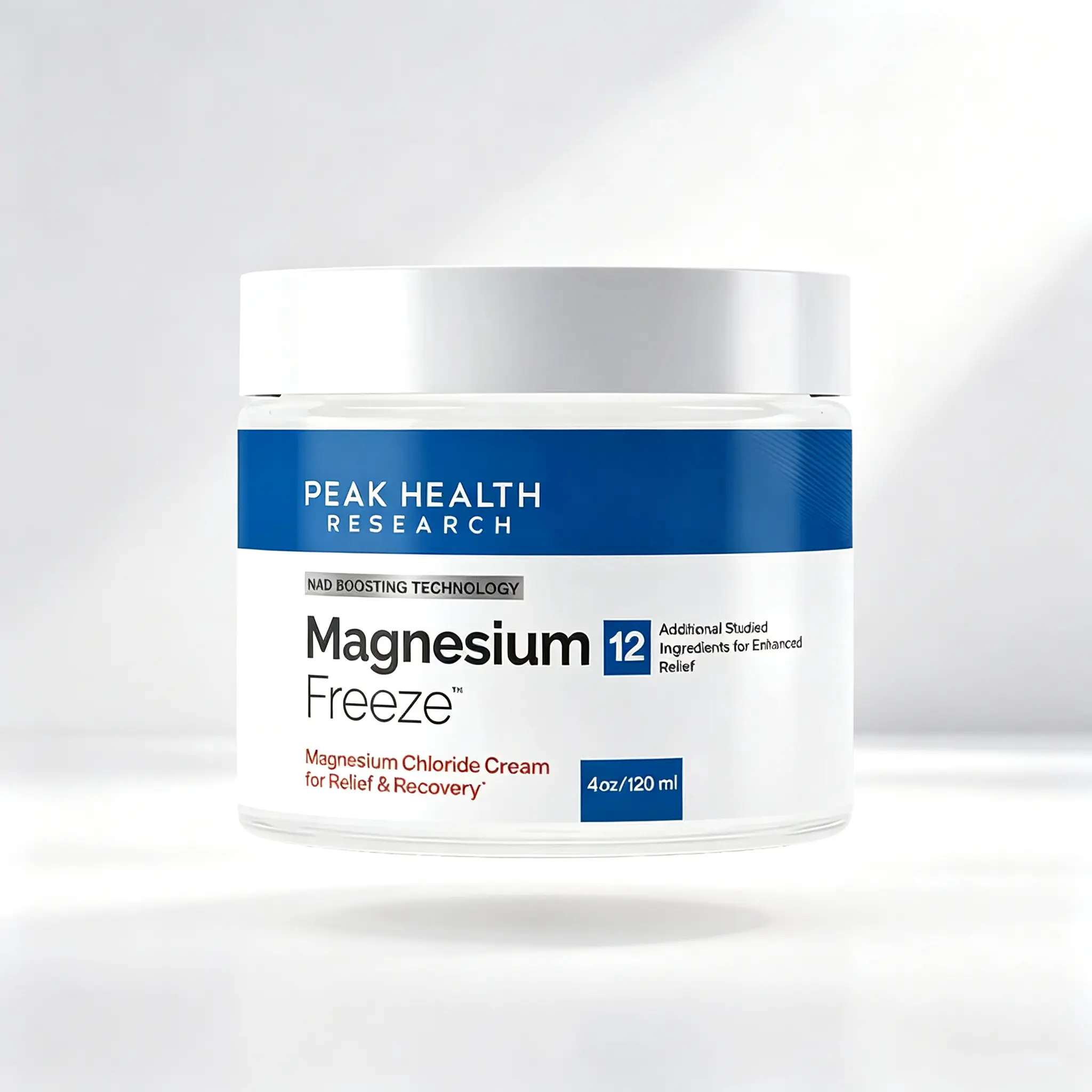 Viral Peak Health Magnesium Freeze Cream 120ml, Transdermal Magnesium Chloride with Niacinamide, Cooling Muscle Relief Cream for Sore Muscles, Joint Stiffness & Post‑Exercise Recovery