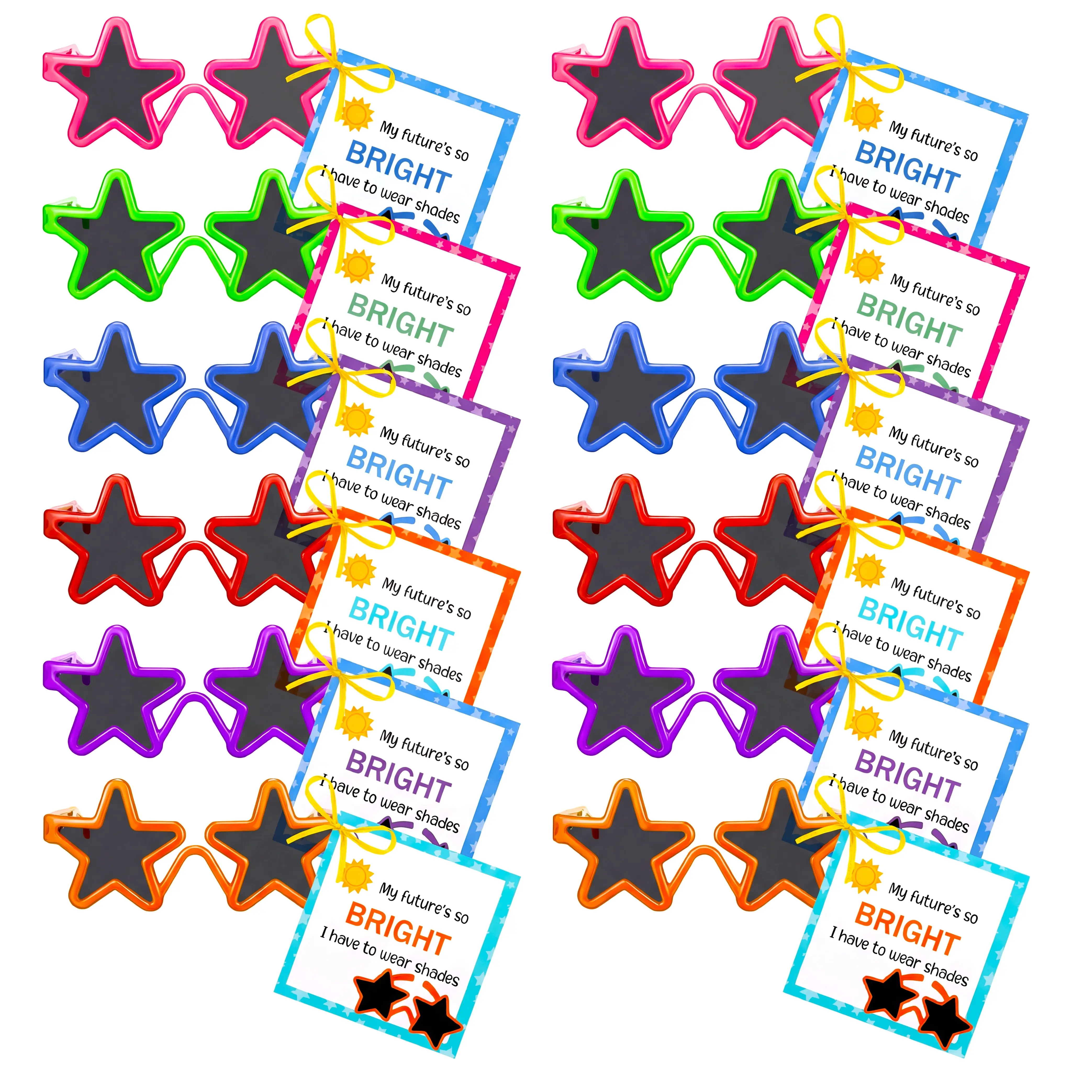 24/48Pcs Back to School Sunglasses Gifts Preschool Class Party Students Gifts with Blessing Cards Class of Child Favors for Summer Party Birthday Party Gifts First Day of School Essential Graduation Sash Star