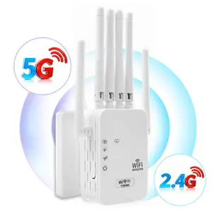 WiFi Extender 2026,1200Mbps Dual Band WiFi Booster(5GHz/2.4Ghz),WiFi Extenders Signal Booster for Home,WiFi Range Extender,Covers Up to 12,000 Sq.ft and 100 Devices,Internet Extender WiFi Booster,WiFi Extender with Ethernet Port,WiFi Repeater Extender