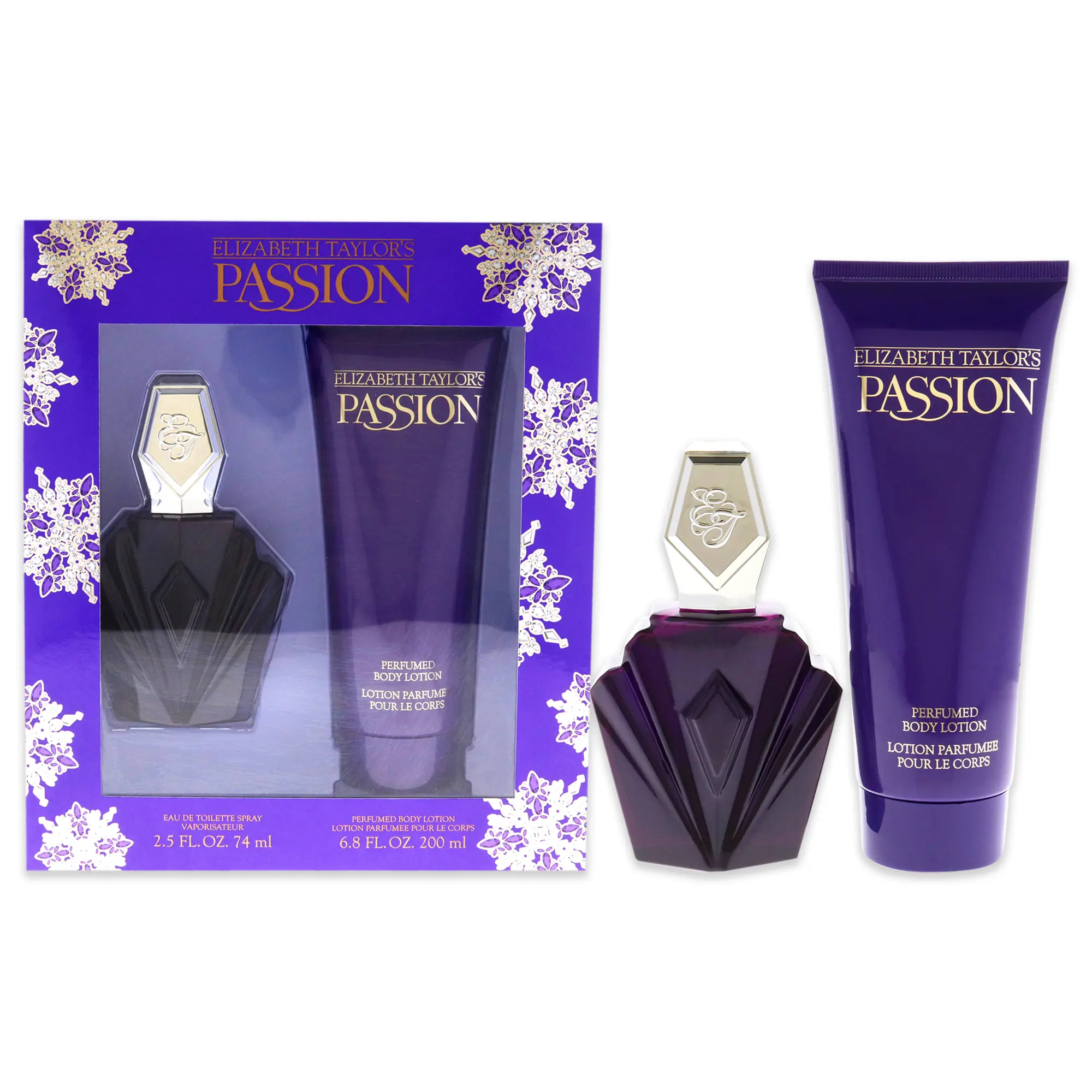 Passion by Elizabeth Taylor for Women - 2 Pc Gift Set 2.5oz EDT Spray, 6.8oz Perfumed Body Lotion Passion by Elizabeth Taylor for Women - 2 Pc Gift Set 2.5oz EDT Spray, 6.8oz Perfumed Body Lotion