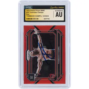 Tommaso Ciampa WWE Autographed 2023 Panini Prizm Red Prizm #20 #/299 CGC Fanatics Witnessed Authenticated Card - Fanatics Authentic Certified