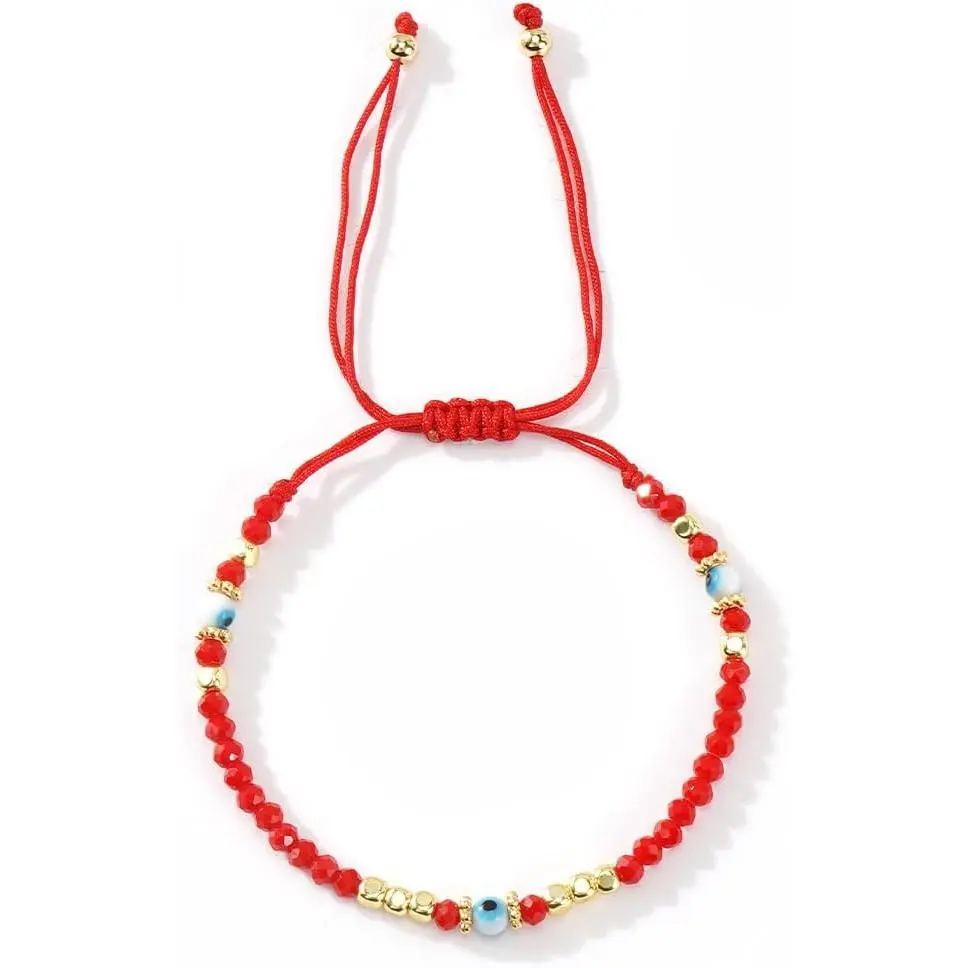Red String Bracelet for Women & Men, Adjustable Good Luck Protection Bracelet, Lucky Charm Cord Jewelry, Matching Couple & Friendship Gift