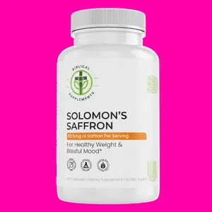 Solomon's Saffron - Dietary Vitamin for Women Menopause & Hormone Support - Vegan, Non-GMO, Sugar-Free, Vegan