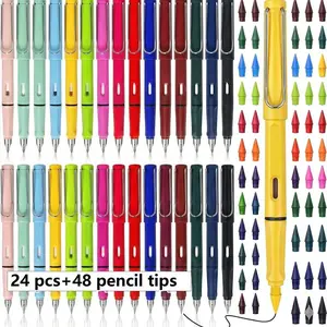 Forever Pencil with Erase, 6/12/24pcs Long Lasting Writing Infinity Pencil, Office Stationery & Supplies for Spring gifts Environmental friendly