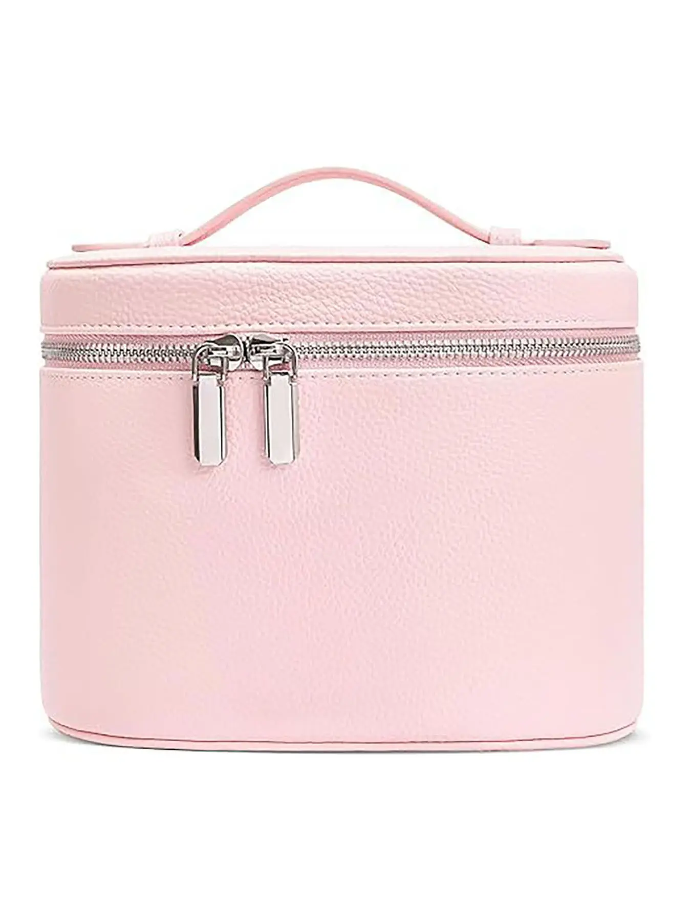 Detachable Partition Makeup Organizer Bag, Portable Travel Cosmetic Storage Box, Elastic Leather Makeup Pouch, PU Material Compact Case