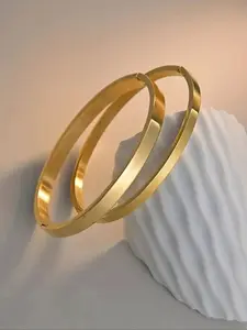 Simple Plain Color Stainless Steel Bangle, Minimalist Bangle, Minimalist Chain Bangles, New Trendy Matching Bracelets for Women & Girls, Fashion Jewelry for Women & Men for Daily Wear, Ideal Gift for Holiday, Stackable Bracelets