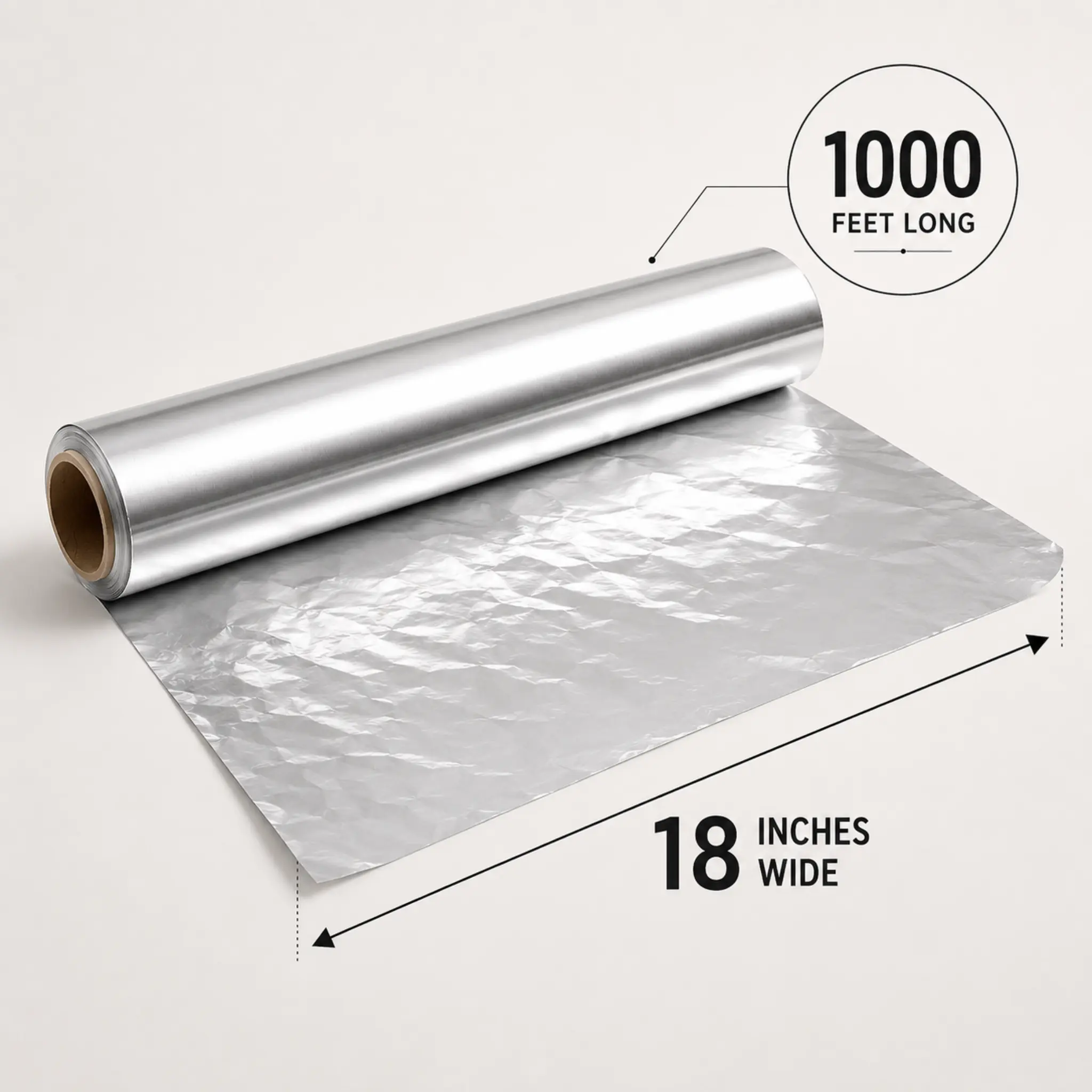 Standard Aluminum Foil Roll 18" x 1000 ft