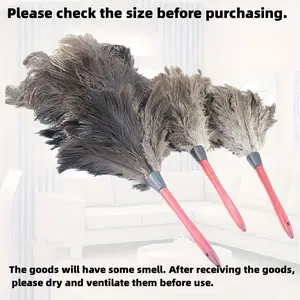 1pc, Anti-static Ostrich Feather Wooden Handle Brush, Duster Cleaning Tool Cleaning Brush pastel pencil