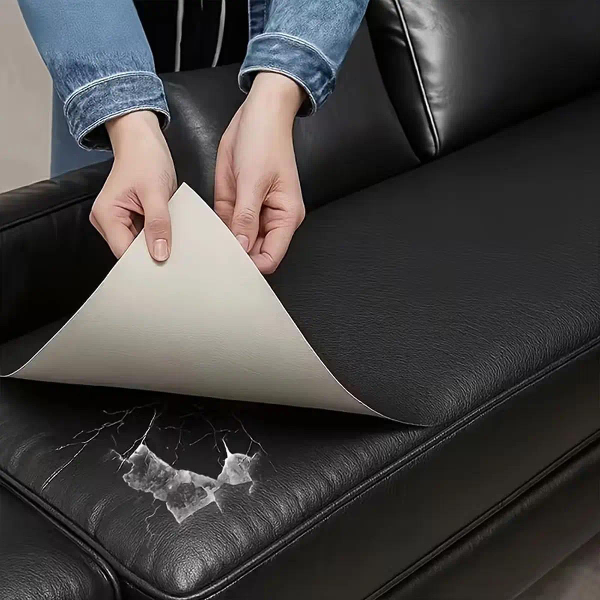 Self Adhesive Leather Repair Patch Waterproof Scratch Resistant Strong Glue Leatherette Sticker for Sofa Furniture Car Seat Instant Couch Fix Tape