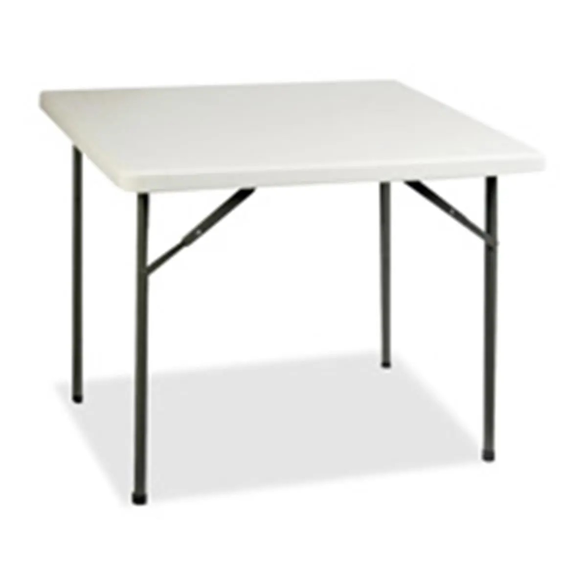 212 MAIN Outdoor Square Top Steel Leg Banquet Table - 36in x 36in x 29in, 250lb Capacity, Platinum Finish