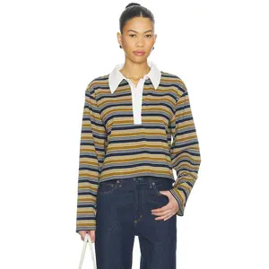MADISON THE LABEL x REVOLVE Ryland Rugby Top in Khaki Stripe