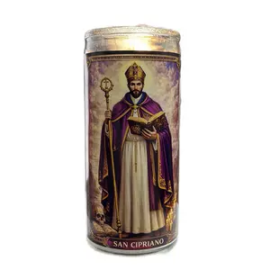 Saint Cyprian 14-Day Prepared Protection Candle | Spiritual Shield, Defense & Cleansing