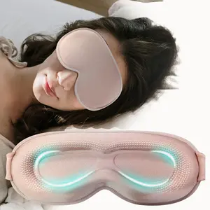 Pink Weighted Eye Mask Sleep & Travel Essential Foam 3D Contour Memory Foam Adjustable Strap Light Blocking for Better Sleep