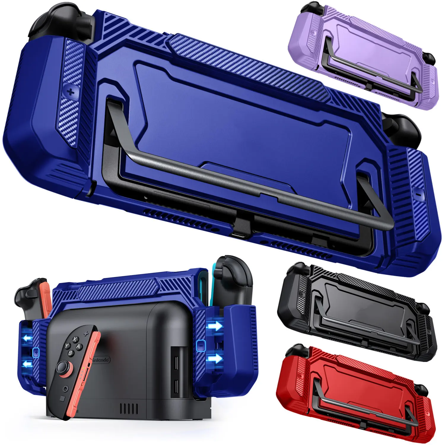 Dockable Hard Shell PC Plastic Protective Case for Nintendo Switch 2 (2025 Model) - Gaming Console Accessory with Exclusive Pop-up Joy-Con Quick Release, Military-Grade Protection, Stand Compatibility, Ergonomic Grip, For 2025 Model