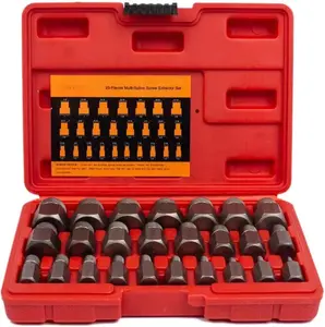 25 count Screw Bolt Nuts Extractor Set, Hex  Multi-Spline Remover Bolt Extractor Set, Rounded Bolt Remover For Broken Studs, , Hexagon Sockets Screws and Fittings