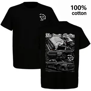 No Limit Mafia Hellcat Charger Tee - 100% Cotton Muscle Car T-Shirt