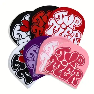 "TOP TIER" Hip Hop Beanie Cap Unisex Y2k Fashion Cold Knit Hat Outdoor Warm Thermal Hats for Men & Women