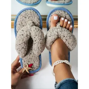Women’s Comfortable Winter Slippers, Soft Faux Fur Lining, Non-Slip PVC Sole, Casual Home & Outdoor Shoes, Multiple Colors Available