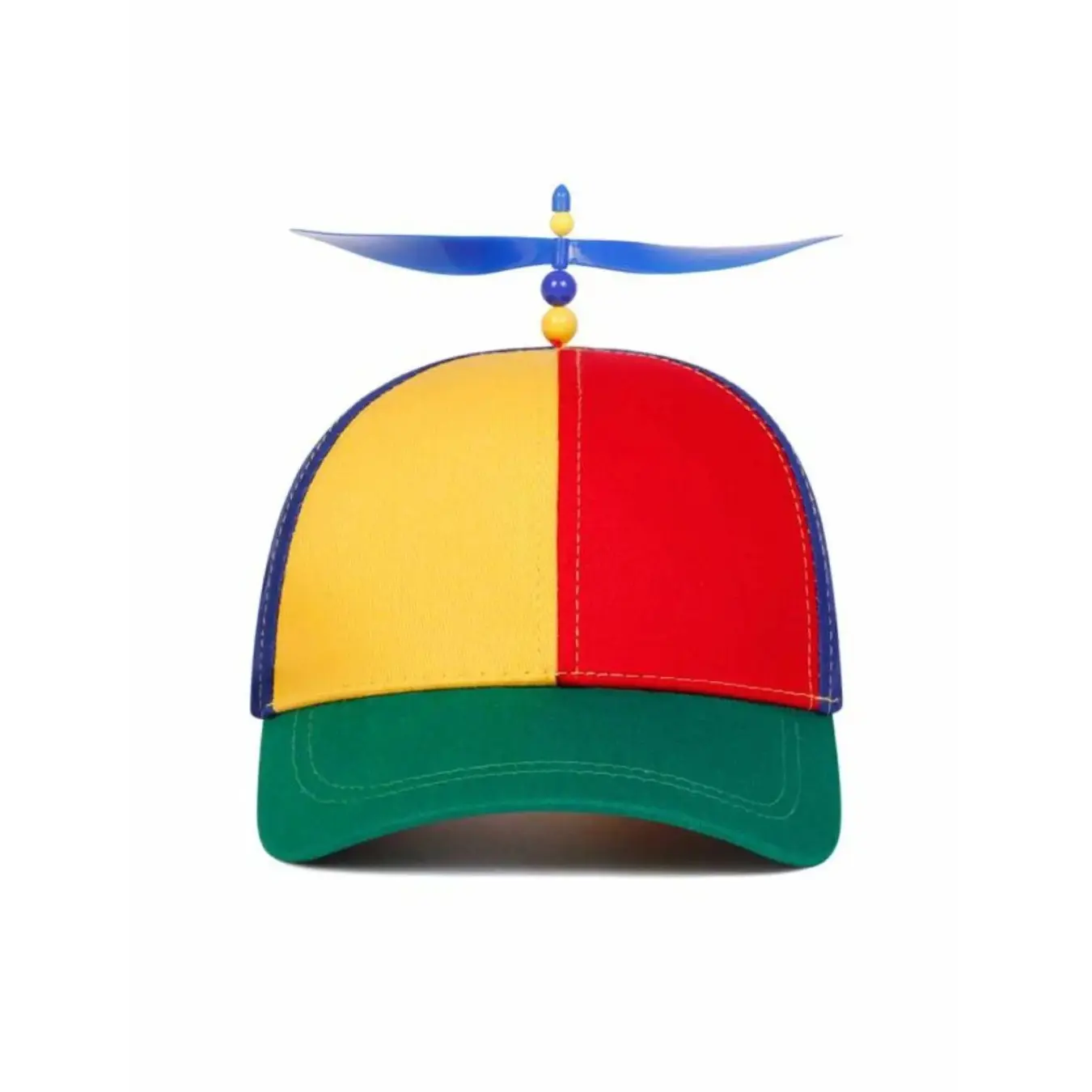 Adjustable Durable & Lightweight Snapback Cap with Rotatable Helicopter Propeller Bamboo Dragonfly - Colorful Freely Spinning Blades, Festivals Holiday Celebrations Use, Teens Adults Fun Whimsical Gift