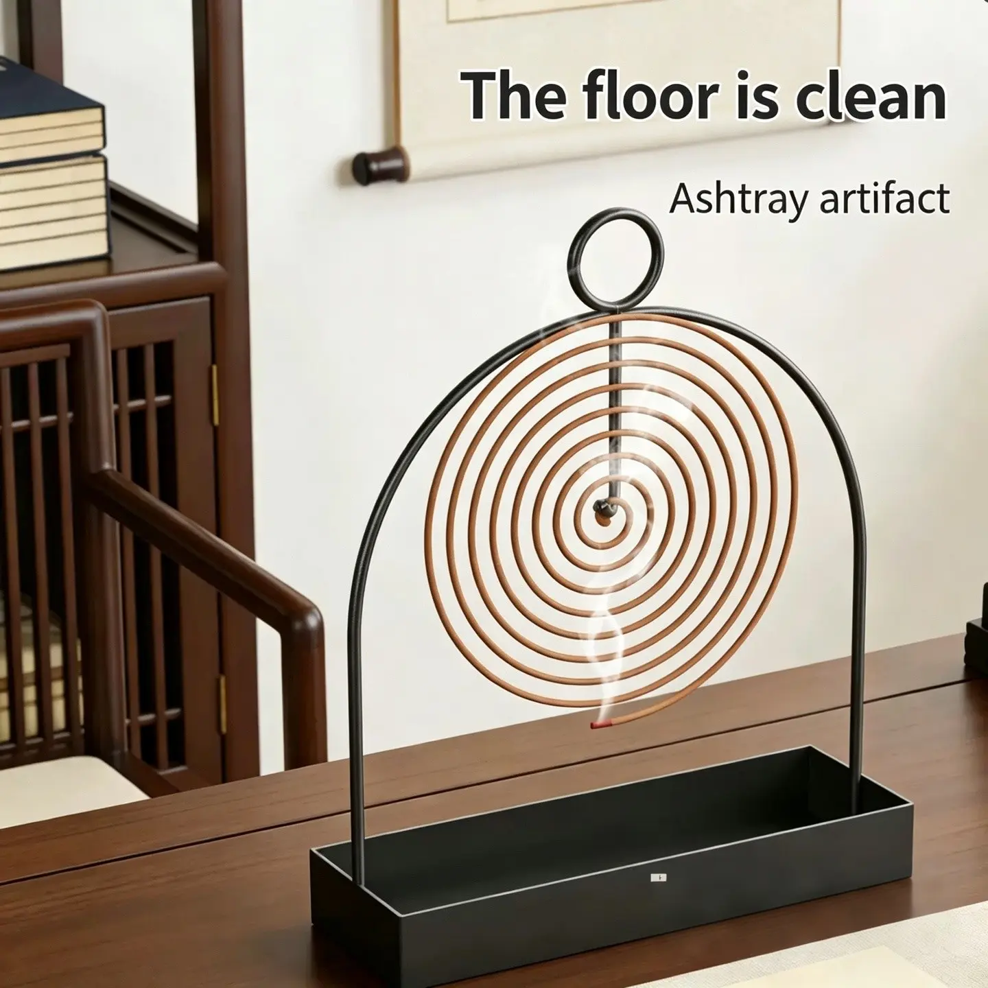 Metal Mosquito Coil Holder & Incense Burner Stand, Hanging Incense Rack for Home Living Room, Bedroom Decor & Outdoor Camping, Incense Holders