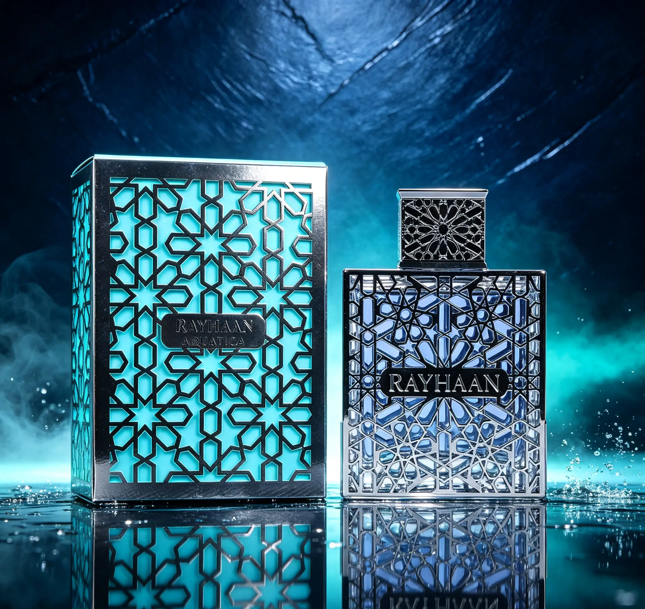 Rayhaan Aquatica Men’s EDP Spray 100ml (3.4 Ounce), Long-Lasting Masculine Fragrance with Fresh Marine, Crisp Citrus & Clean Aquatic Notes