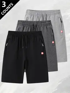 Men's Summer Outdoor Shorts Set, Lightweight Breathable Hiking Gear, Casual Gym Shorts for Adventure, 3 Piece Pack, Athleisure Shorts, Athletic Wear Shorts