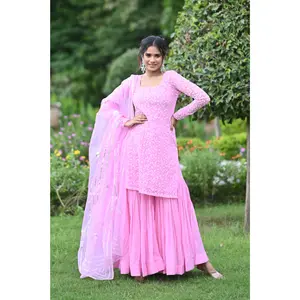 Pink Jasmine Sharara Set