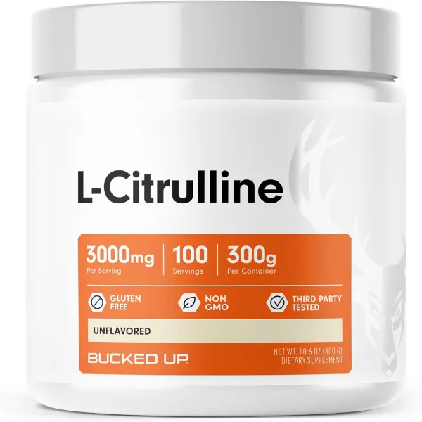 Bucked Up L-Citrulline 3000mg Powder, Essentials (100 Servings)