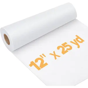 12" x 25yd White Non-Woven Polyester Single-Sided Fusible Interfacing Medium Weight for Sewing Crafting Quilting DIY Crafts Supplies