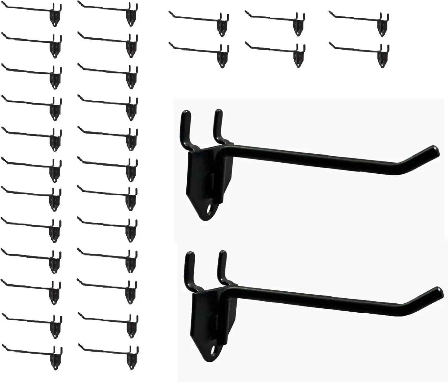 30 Packs 6-inch Long Metal Pegboard Hooks, Standard Hooks is Fit Pegboard Panels