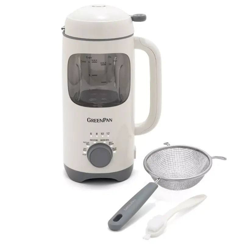 GreenPan Better Blend Soy, Nut & Oat Milk Maker, Automatic Plant-Based Milk Machine for Homemade Almond Milk, Soy Milk, Oat Milk and Nut Milk, Countertop Beverage Maker with Easy Operation, Perfect for Dairy-Free Homemade Drinks
