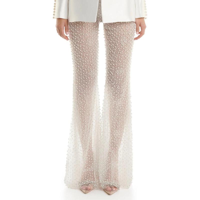 Denise Beaded Pants - Pearl