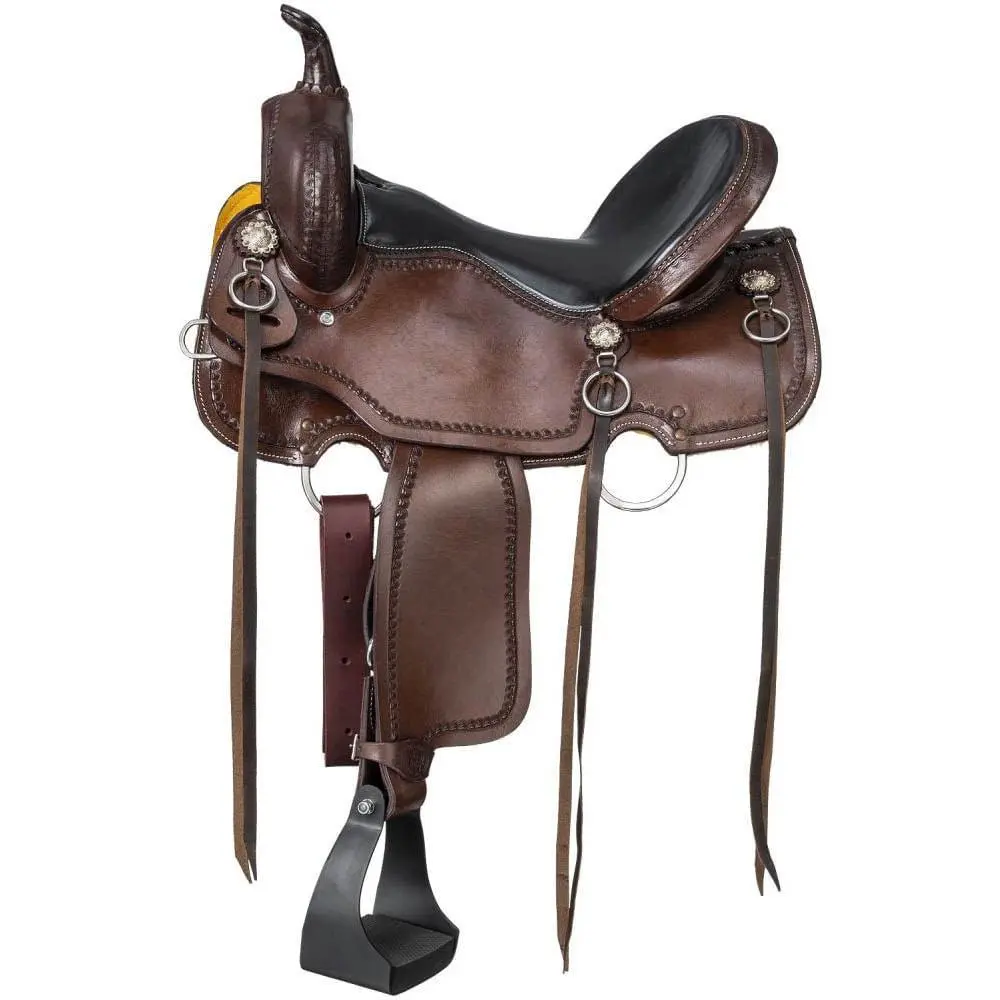 Silver Royal Durango Trail Saddle, Western Equestrian Tack with Balance, Comfortable Seating, Effective Weight Distribution, Practical Features for Long Days in the Saddle