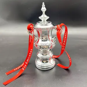 1 PC FA Cup Champions Trophy Replica Football Match Award, Collectible Souvenir for Fans, Desk Placement Decoration