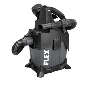FLEX 1.6-Gallon 1 HP Cordless Wet/Dry Shop Vacuum with 24V Lithium Battery 41 CFM Suction & On-Board Storage Included Floor Cleaning System Handheld Deep Cleaner