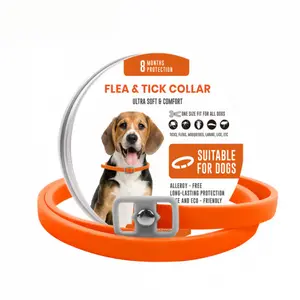 Flea & Tick Collar , Protects from Biting Insects, Adjustable Fits Both Dogs & Cats, Plant Based Formula, Slow-Release Lasting Protection, Waterproof