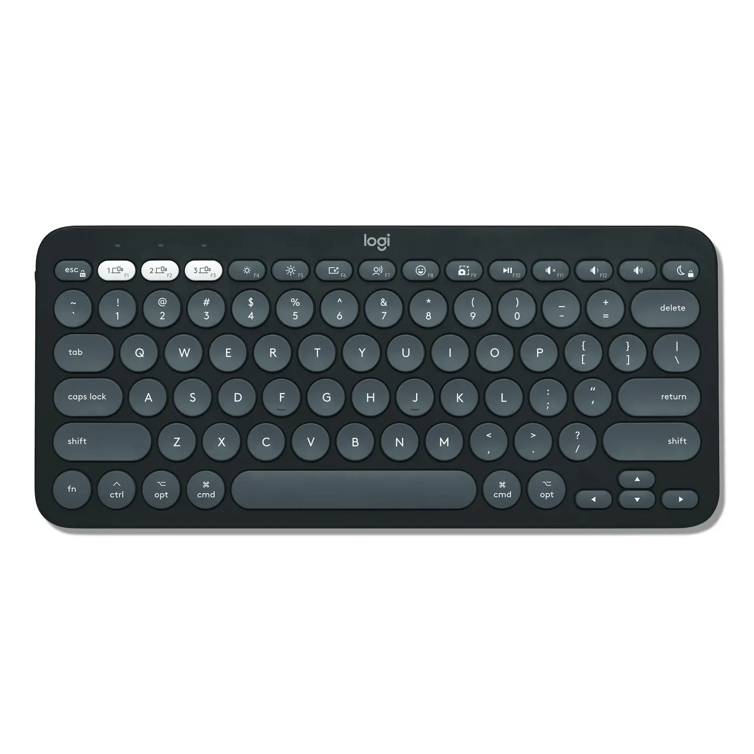 Logitech Pebble Keys 2 K380S Bluetooth Keyboard, Tonal Graphite 920-011775