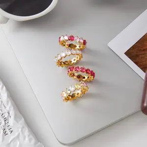 Emma's Heart | Classic Round Zirconia Ring - 18K Gold Plated Titanium Steel, Timeless Solitaire Jewelry