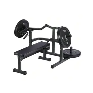 Garvee Chest Press Machine With Adjustable Flat Bench,Versatile Bench Press Rack For Home Gym,Bench Press Machine With Independent Converging Arms,Heavy-Duty Steel Structure With Smooth Bearings