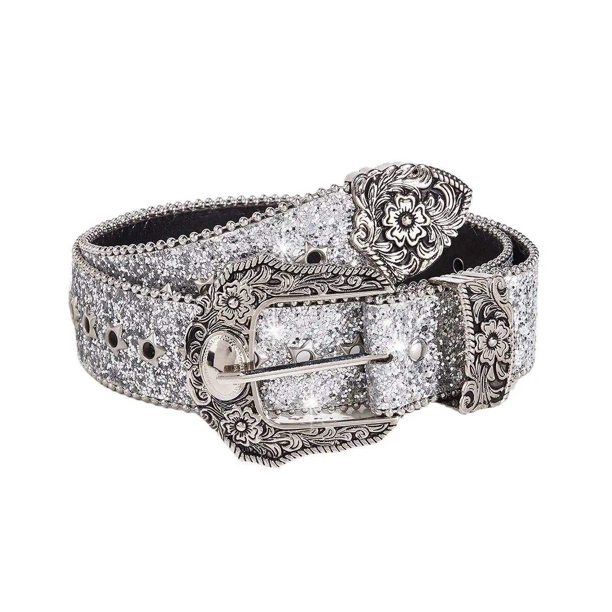 Women's Fashion Belt, American Vintage Style, Rhinestone Decorative Skirt & Suit Accessory, Hip Hop Y2K Inspired, Non-Woven Leather, Regular Fit, Party & Daily Commute, Waterproof, No Wash Care