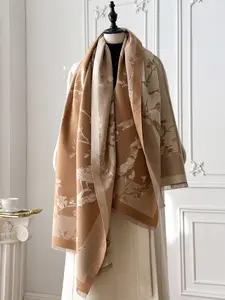 Men's Casual Fitted Scarf, Animal Pattern Design, Warm & Stylish Accessory for Fall/winter Daily Wear, Perfect for Layering