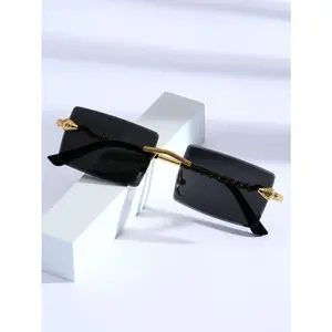 2026 New Unisex Street Style Snake Design Square Sunglasses Trendy Casual UV400 Protection Fashion Eyewear for Daily Use Outdoor Activities TikTokShop